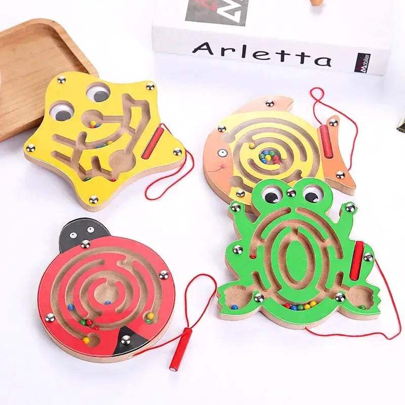 Montessori Wooden Magnetic Maze Educational Toy For Kids
