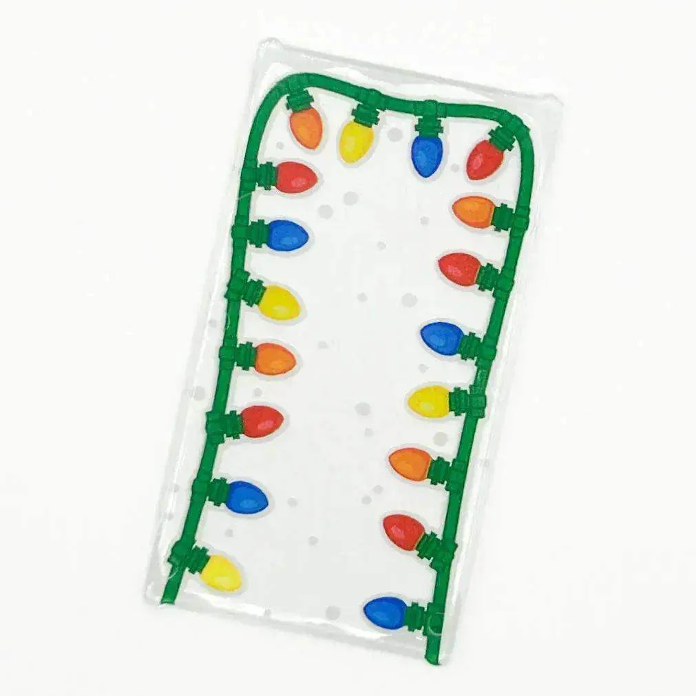 Christmas Lights 4x6 Glass Window made with LEGO part - B3 Customs