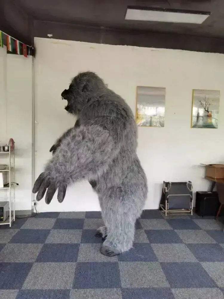 Inflatable Gorilla Mascot Costume Realistic For Christmas Parties - Image 2