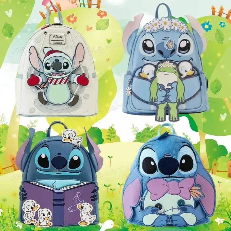 Christmas Sparkling Mini Backpack With Snow Angel Glitter