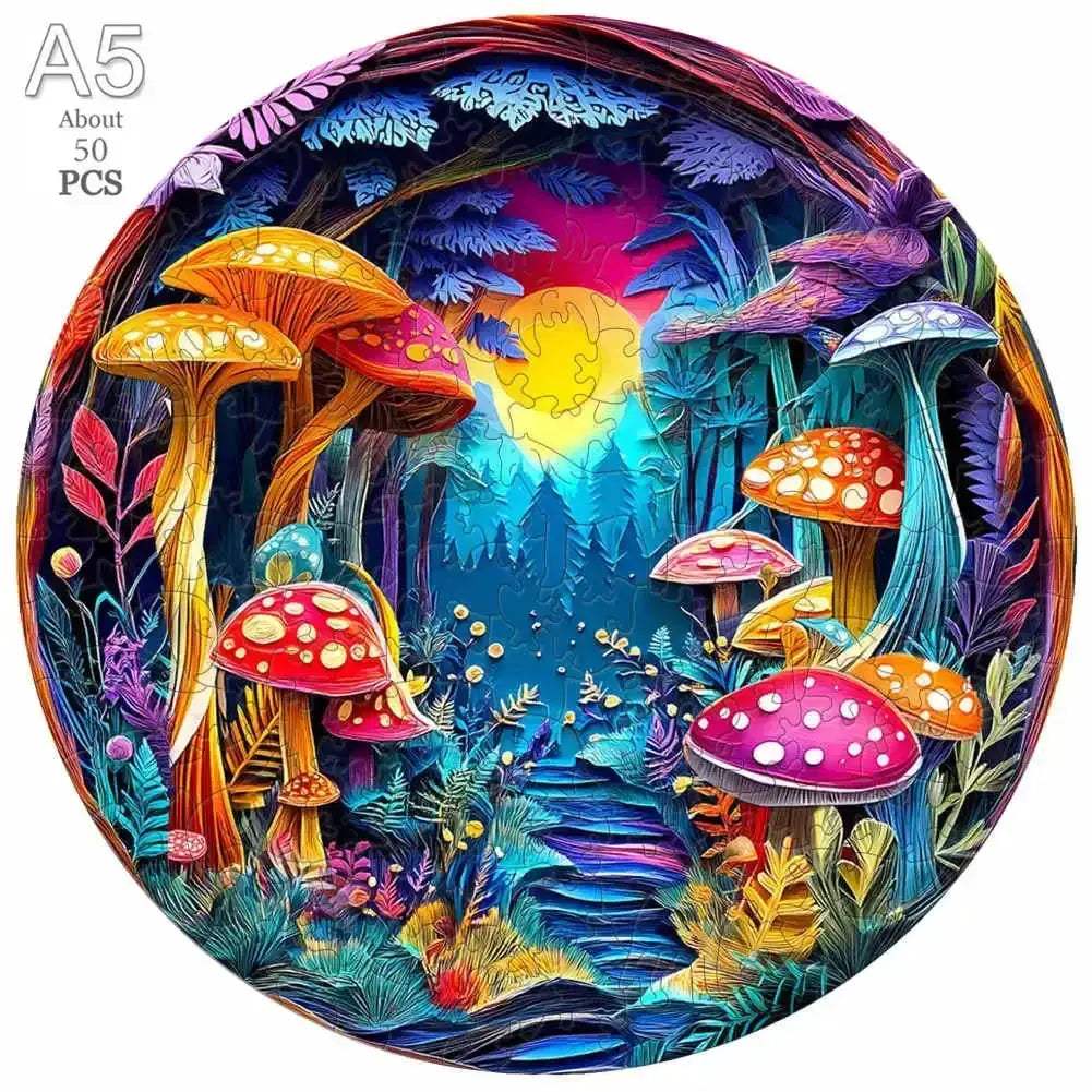 Circular Wooden Animal Jigsaw Puzzle For All Ages 3D - Image 16