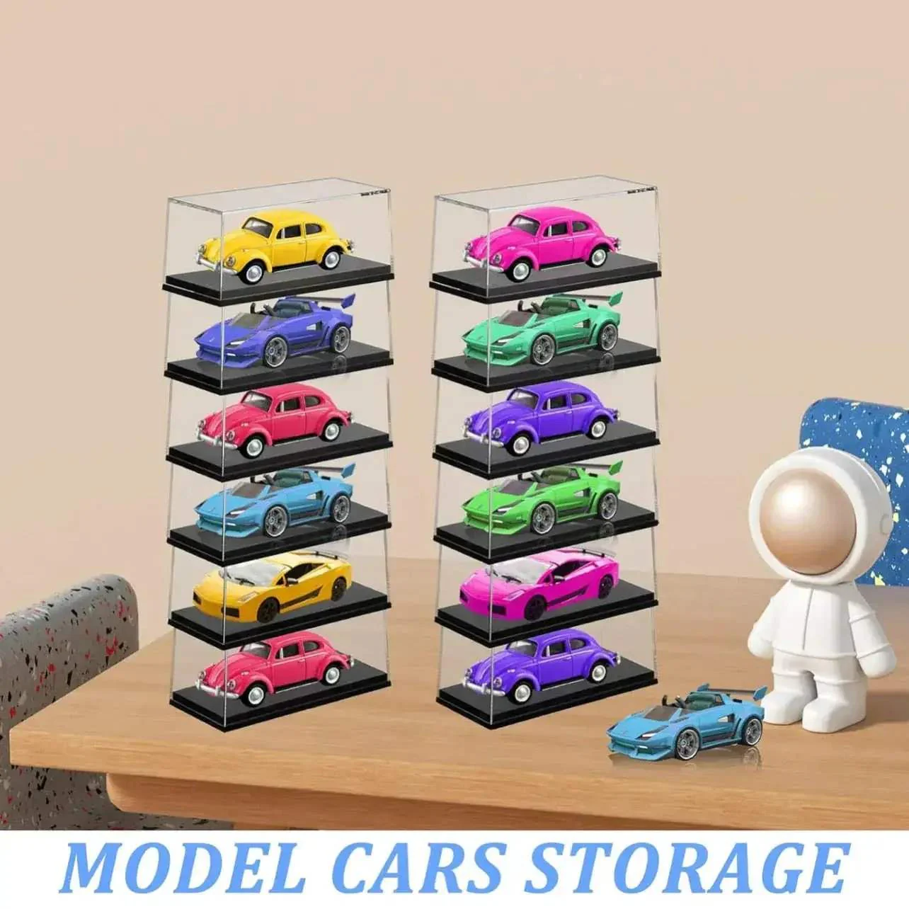 Clear Model Car Case Display Organizer Storage for 1/64 - Image 2