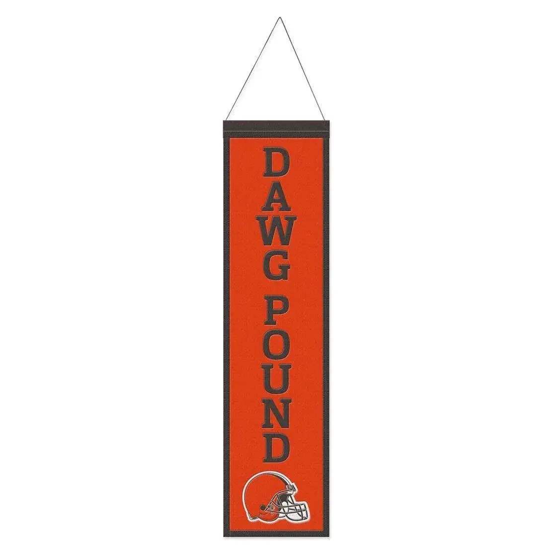 Cleveland Browns Wool Banner 8x32 Heritage Slogan Design