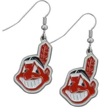 Cleveland Indians Earrings Dangle Style Baseball Jewelry
