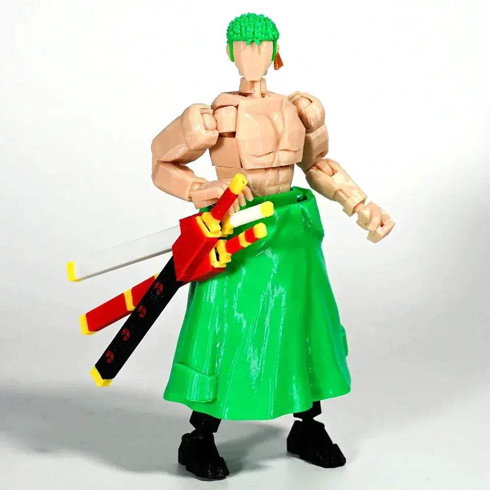 CloudAnimeStudio Roronoa Zoro 3D Printed Anime Figurine, One Piece Action Figures Multi-Jointed Toys - Image 3