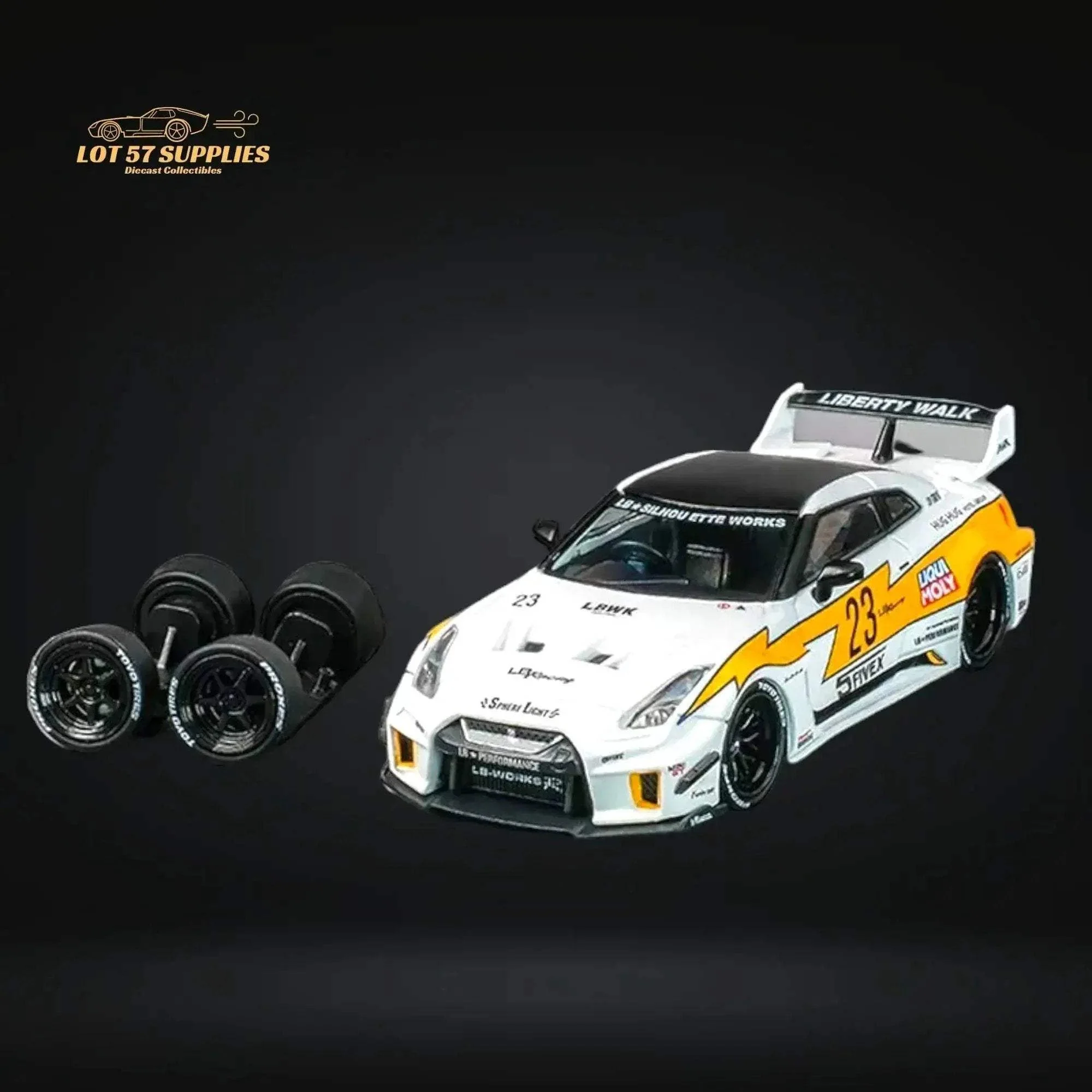 CM Model Nissan Skyline GT-R R35RR LBWK Silhouette 1:64