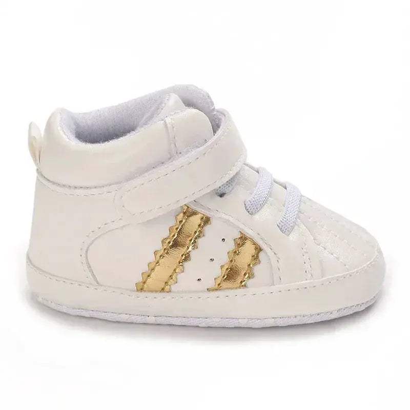 Color 2 Stripe Toddler Shoes Unisex Baby Sneakers With Anti Slip - Image 4