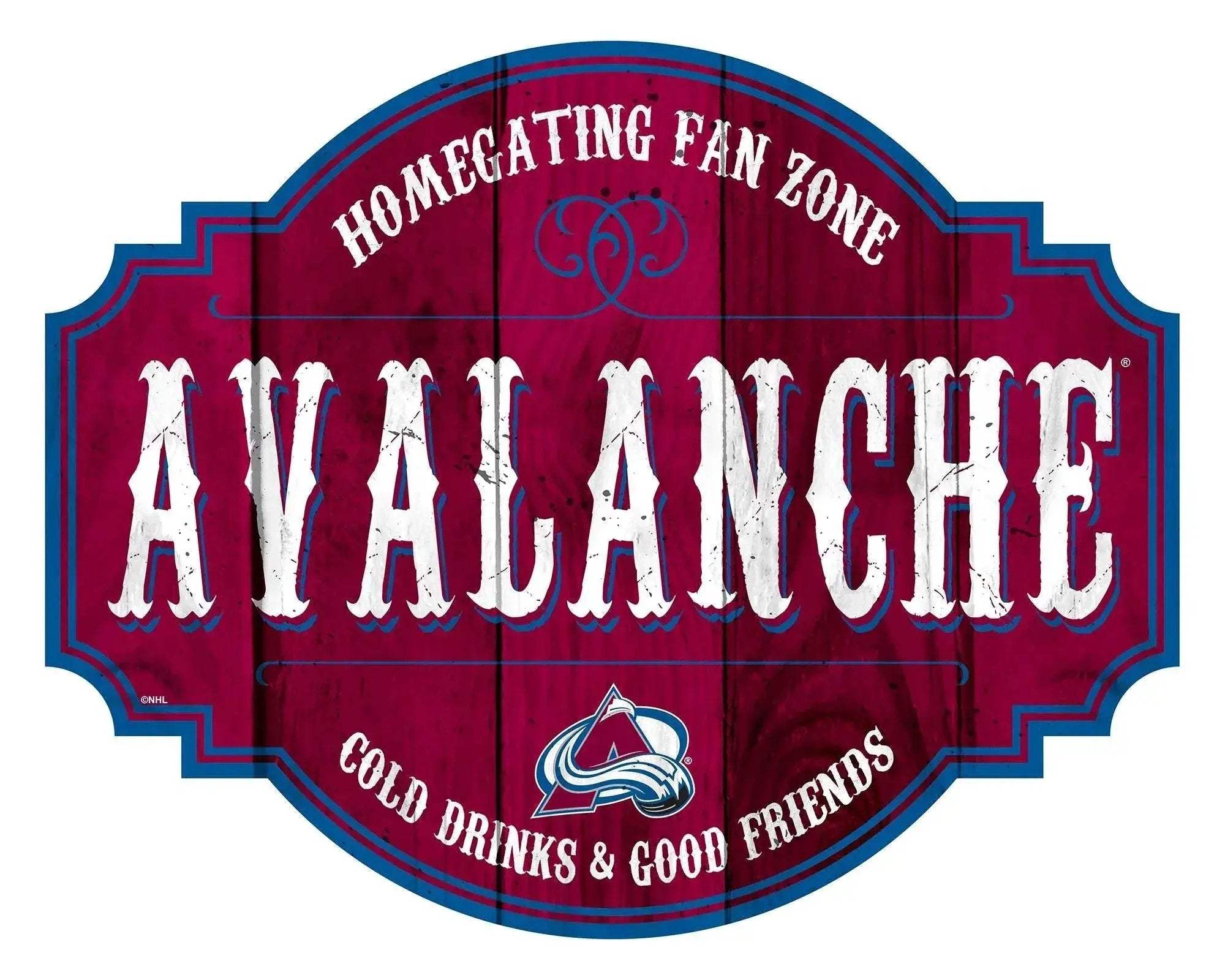 Colorado Avalanche Wood Sign 12 Inch Homegating Tavern