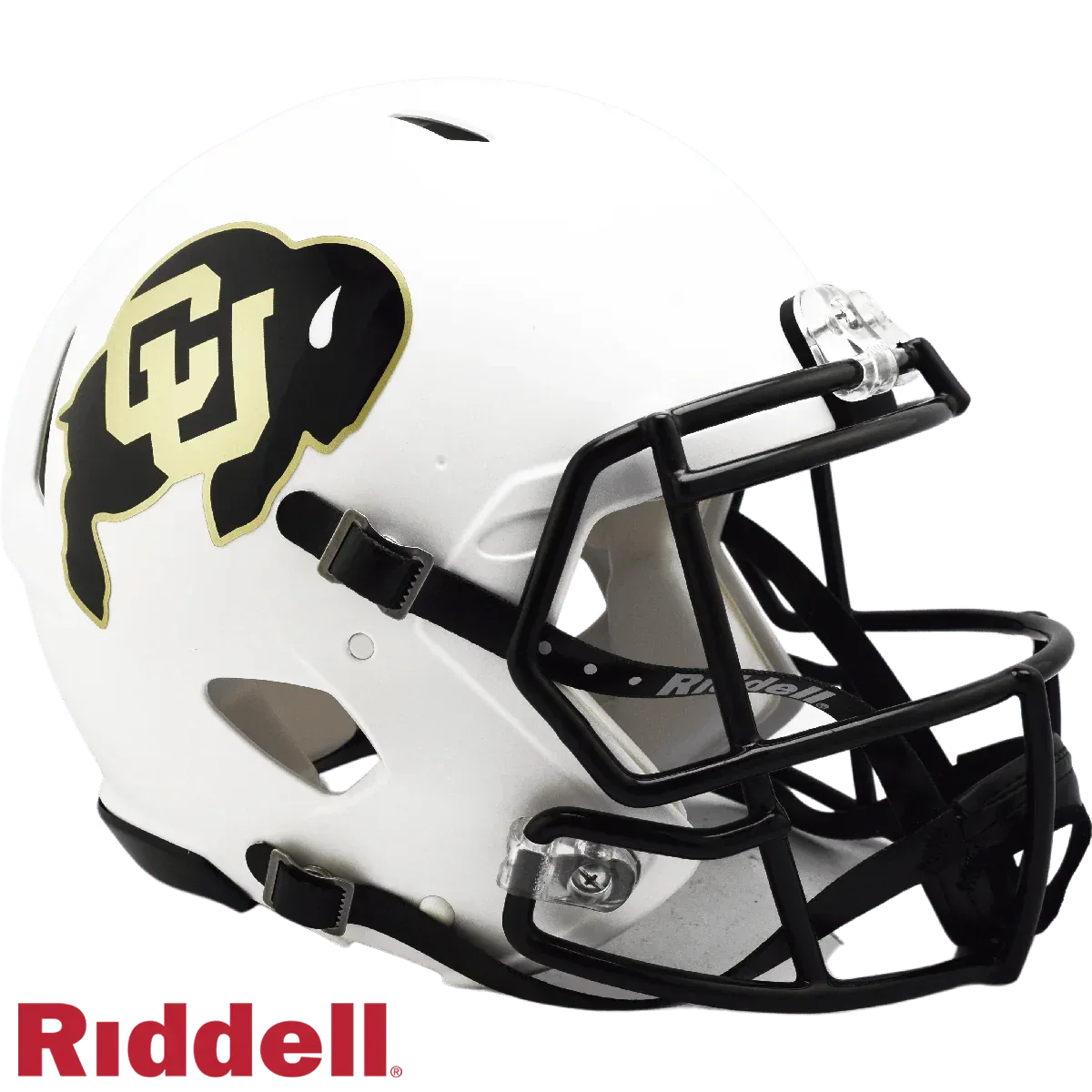 Colorado Buffaloes Riddell Helmet Matte White Authentic