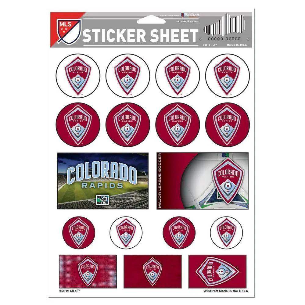 Colorado Rapids Decal Sheet 5x7 Vinyl Sticker Pack Pro