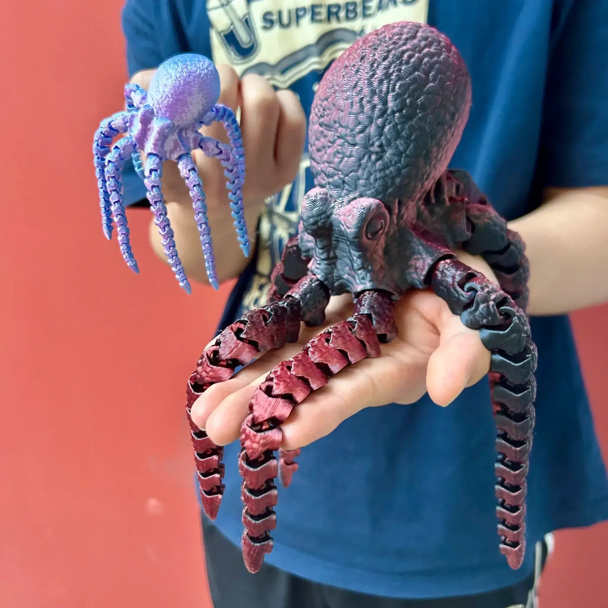 Colorful 3D Printed Octopus Statue Desktop Decoration - Image 3