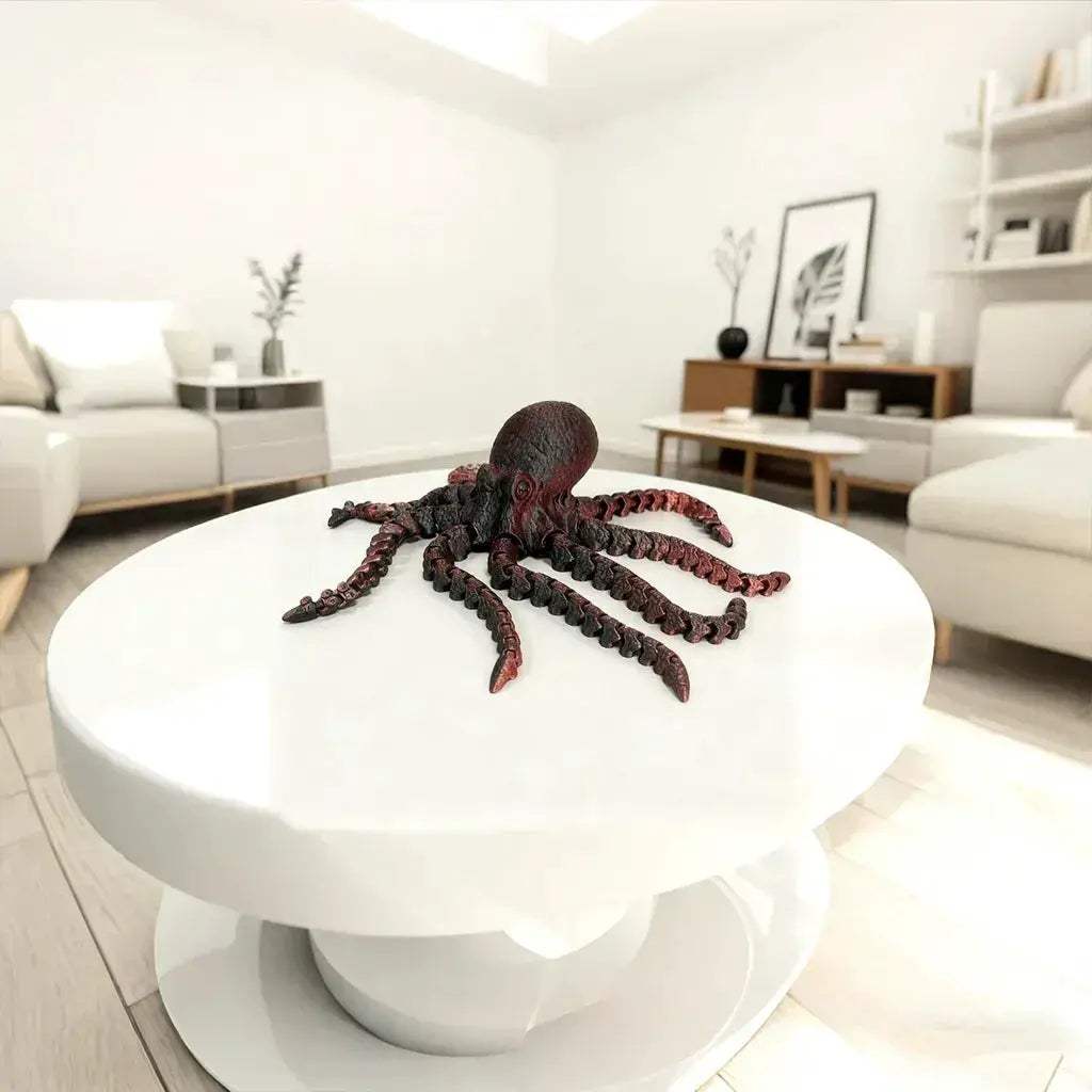 Colorful 3D Printed Octopus Statue Desktop Decoration - Image 4