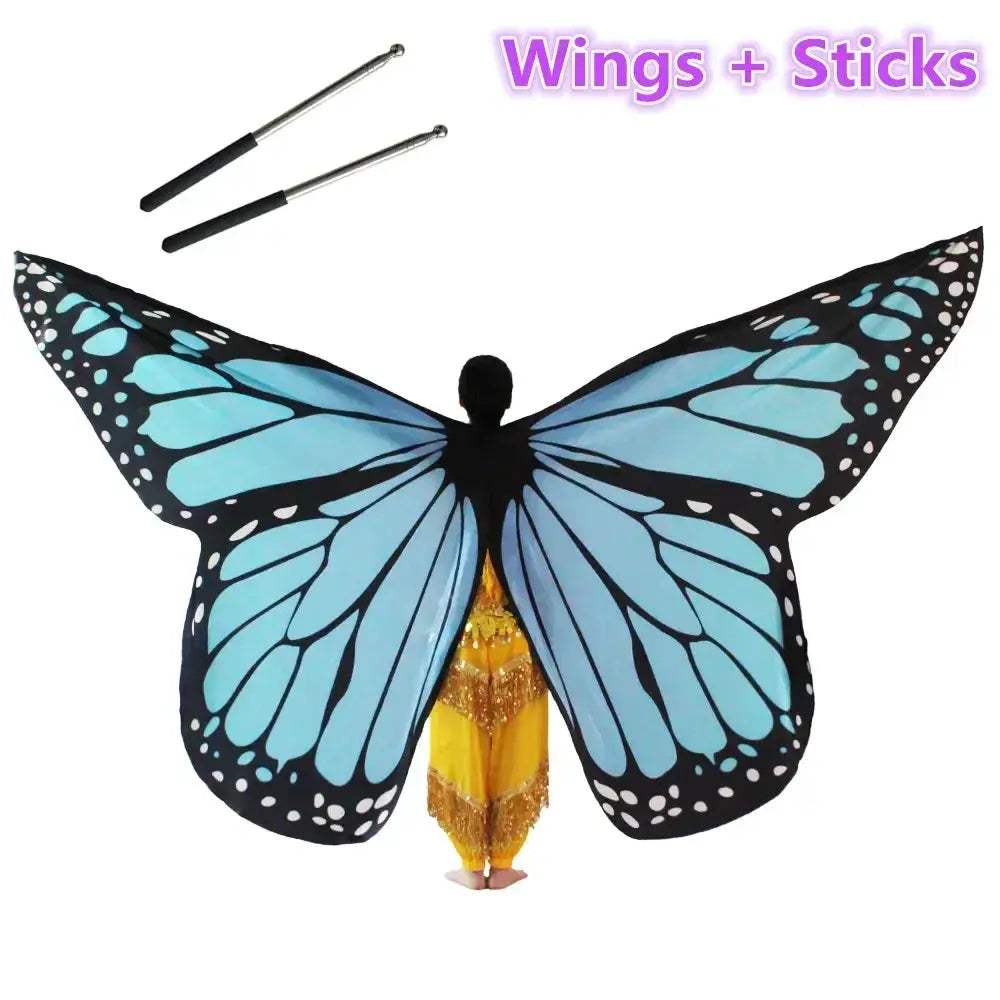Colorful Moveable Belly Dance Butterfly Wings For Kids And Adults - Image 12