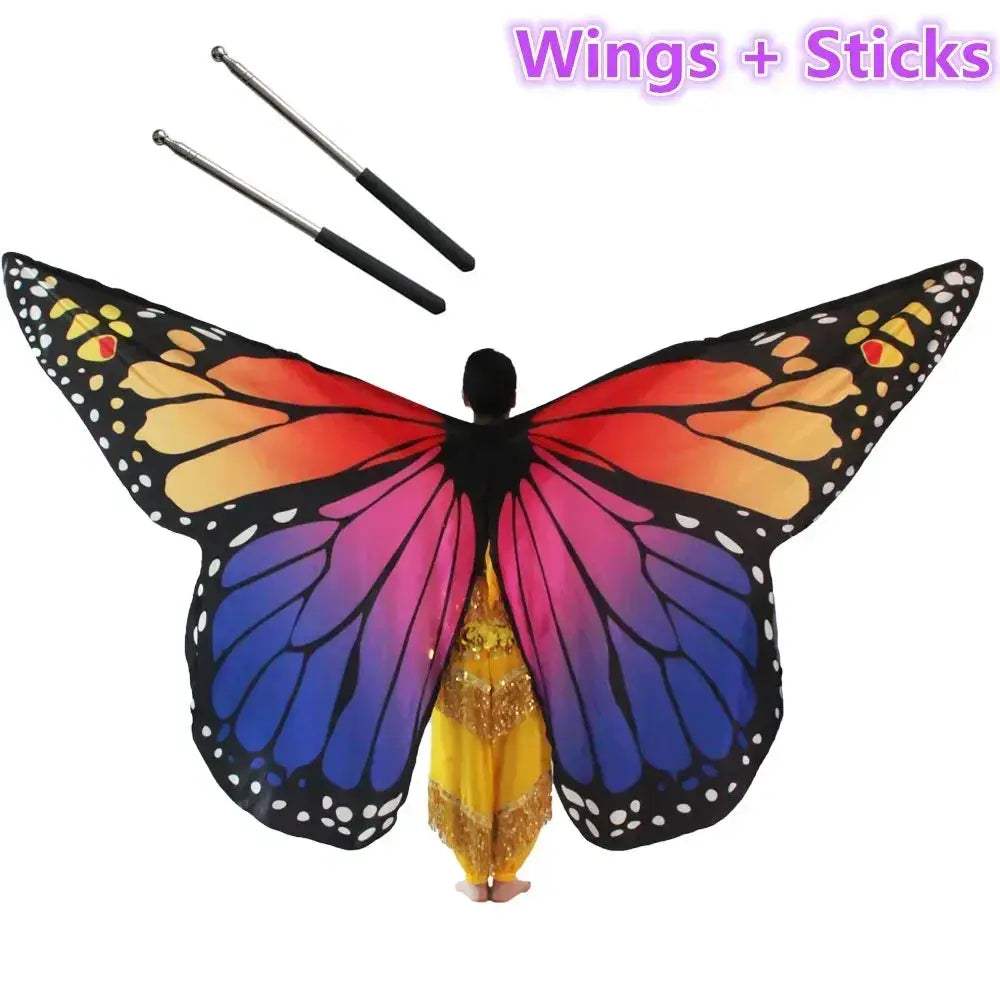 Colorful Moveable Belly Dance Butterfly Wings For Kids And Adults - Image 15