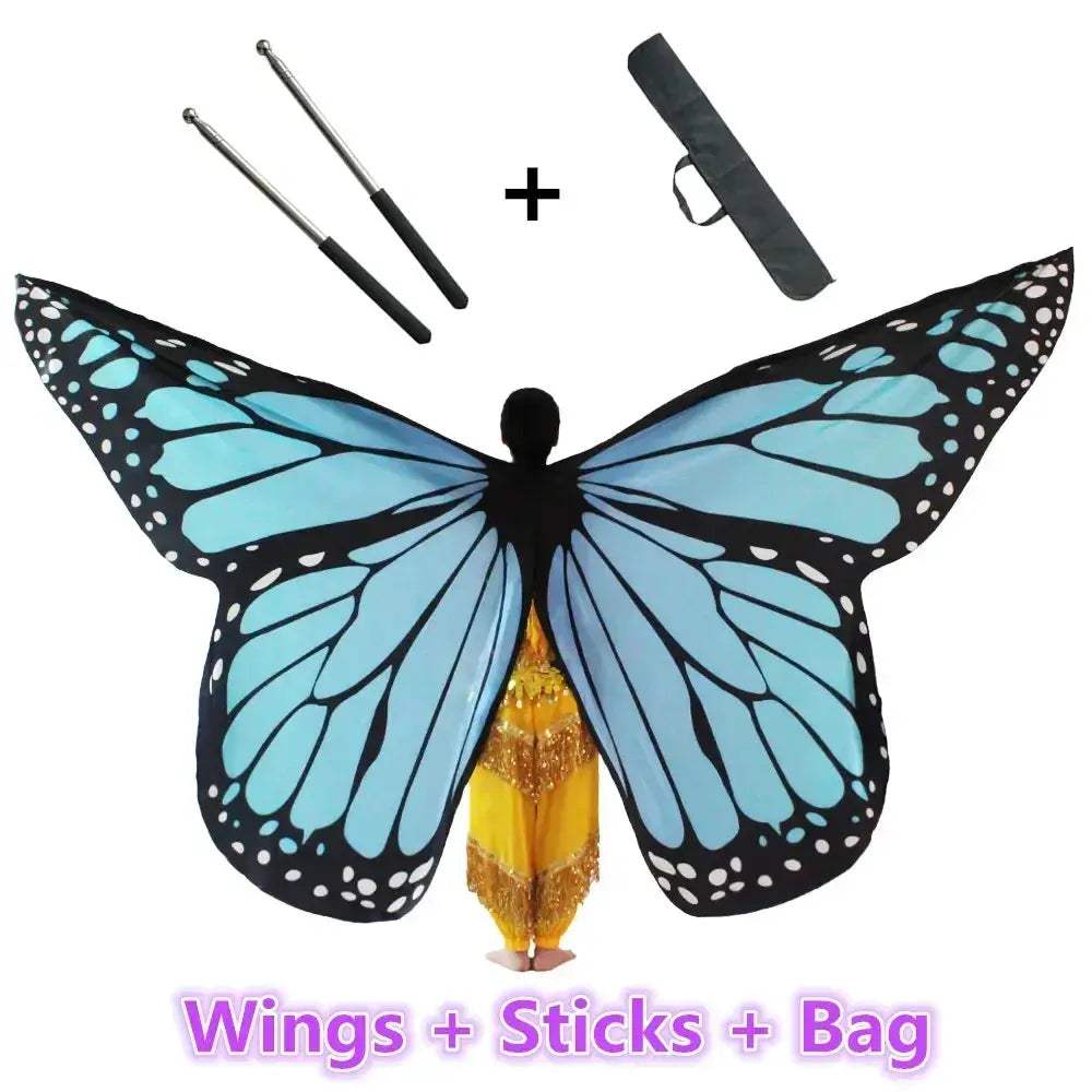 Colorful Moveable Belly Dance Butterfly Wings For Kids And Adults - Image 18