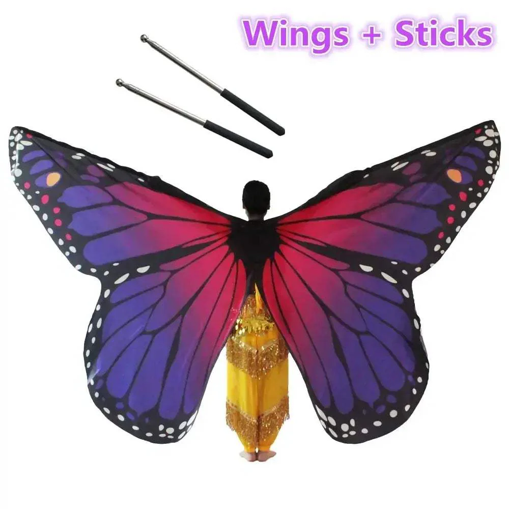 Colorful Moveable Belly Dance Butterfly Wings For Kids And Adults - Image 20