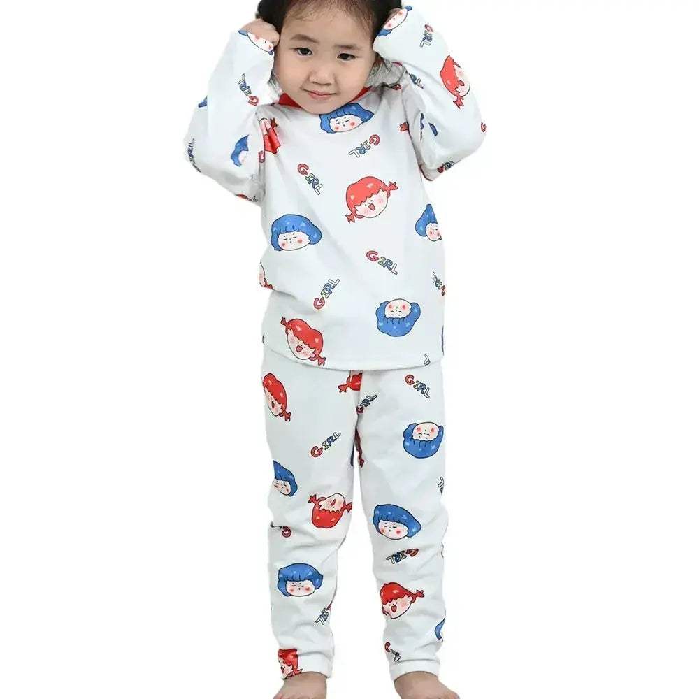 Cotton Kids Pajama Set Cartoon Sleepwear Velvet Comfort - Image 14