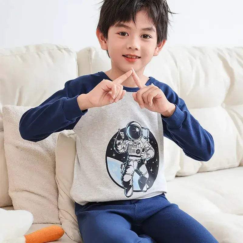 Cozy Autumn Winter Cotton Pajamas Sets For Kids Homewear - Image 17
