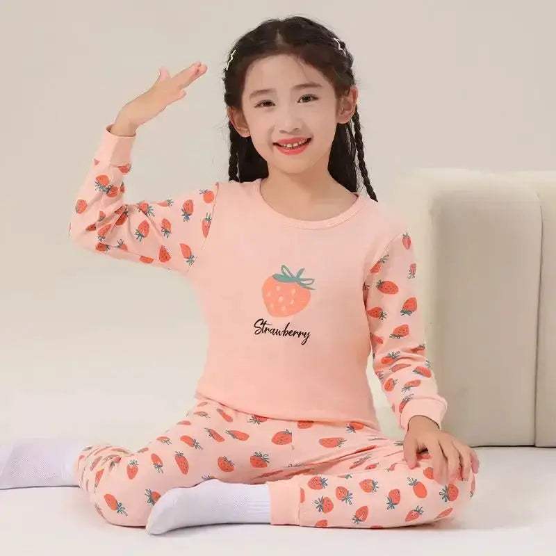 Cozy Autumn Winter Cotton Pajamas Sets For Kids Homewear - Image 5