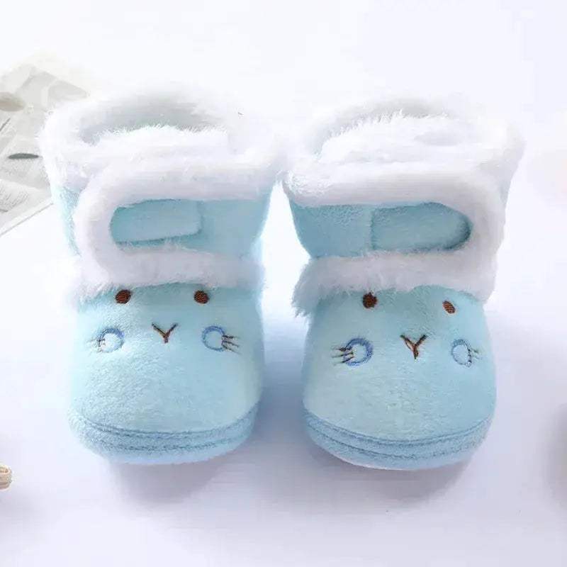 Cozy Baby Boots Cartoon Bear Plush Lined Infants 0 To 18 Months - Image 4