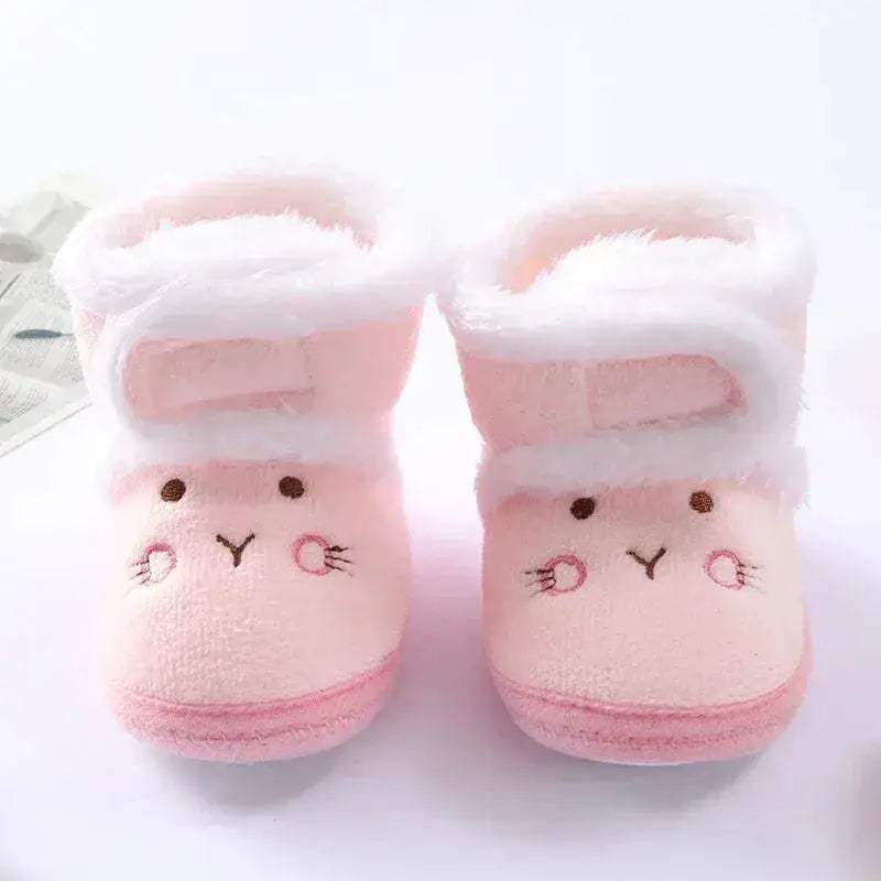 Cozy Baby Boots Cartoon Bear Plush Lined Infants 0 To 18 Months - Image 6