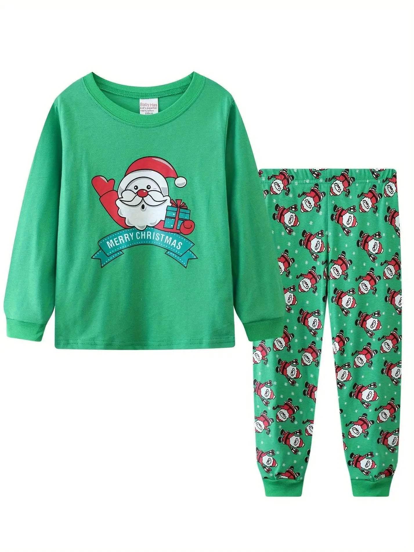 Cozy Cartoon Christmas Pajamas Set For Kids Boys 2 Piece Long Sleeve Round Neck Autumn Winter Sleepwear - Image 15