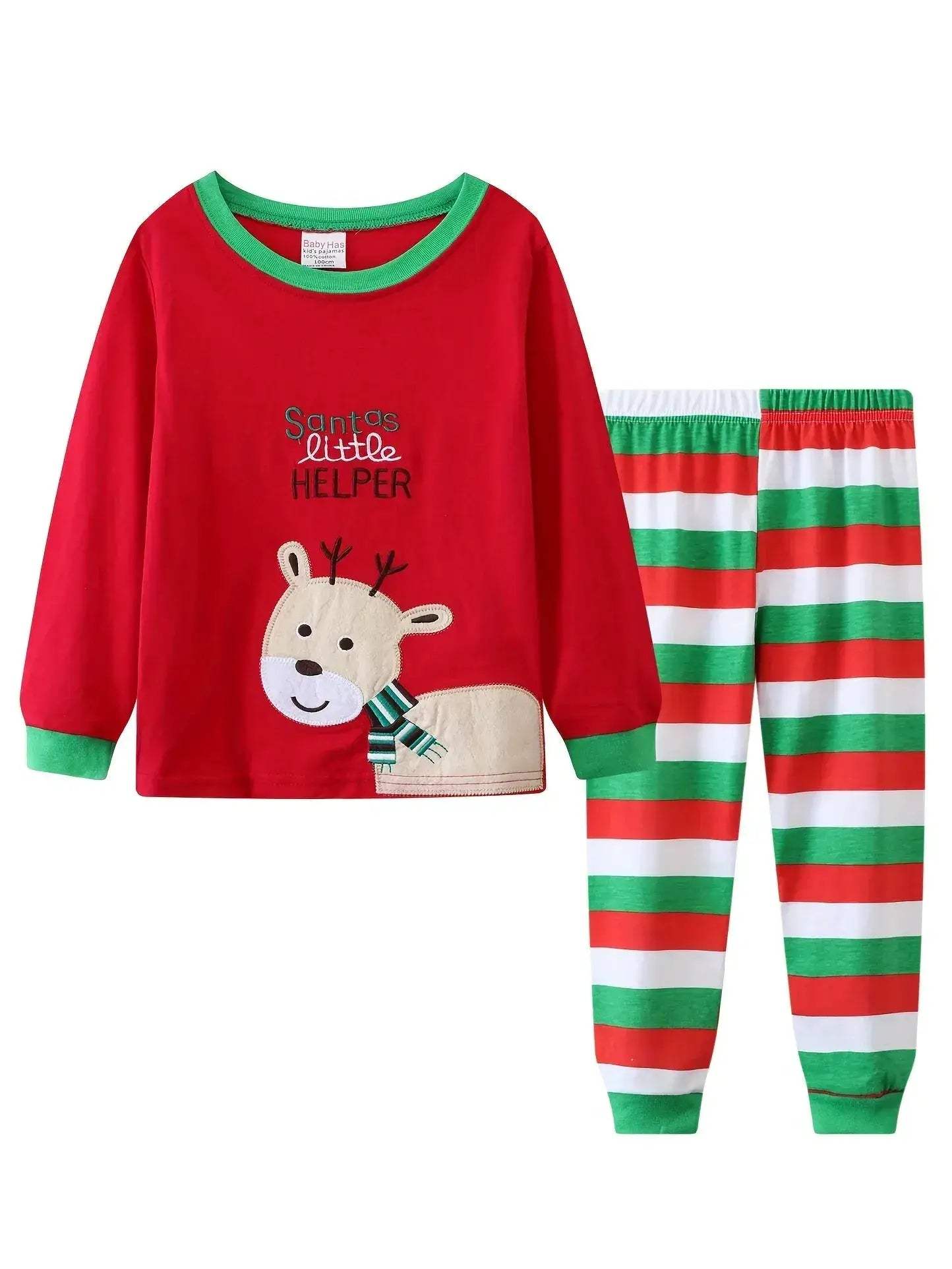 Cozy Cartoon Christmas Pajamas Set For Kids Boys 2 Piece Long Sleeve Round Neck Autumn Winter Sleepwear - Image 16