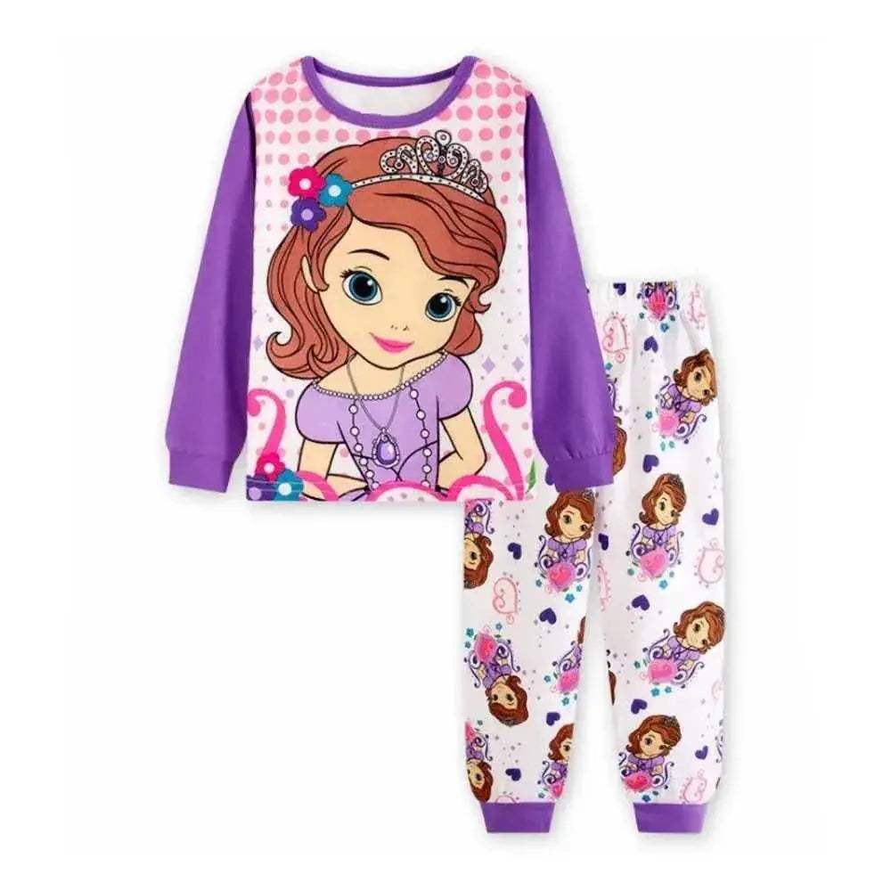 Cozy Disney Cotton Pajama Set For Unisex Kids 4 To 7 Years Long Sleeve Spring Fall - Image 4
