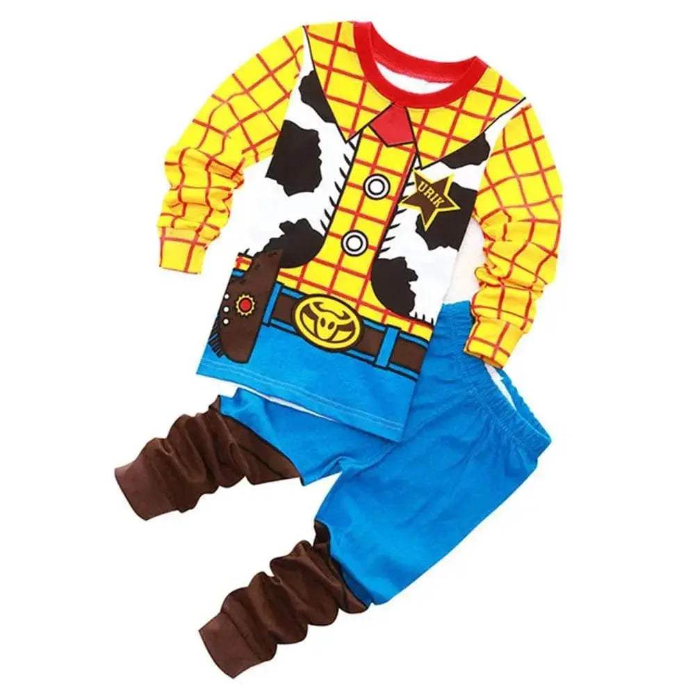 Cozy Disney Cotton Pajama Set For Unisex Kids 4 To 7 Years Long Sleeve Spring Fall - Image 6