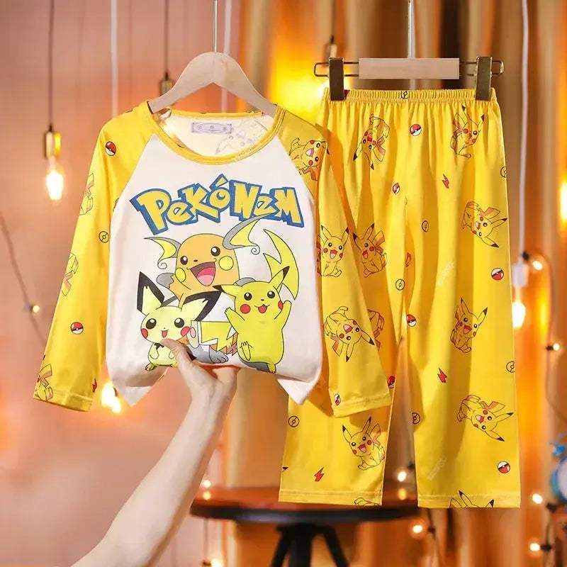 Cozy Kids Pajamas With Cartoon Pattern For Ages Four To Six - Image 3