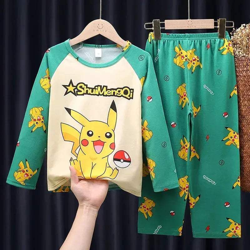 Cozy Kids Pajamas With Cartoon Pattern For Ages Four To Six - Image 4