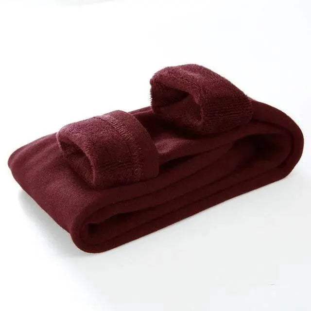 Cozy Leggings Soft Thickened Warm Fabric With Elastic Waist In Solid Color For Autumn Winter Girls - Image 10