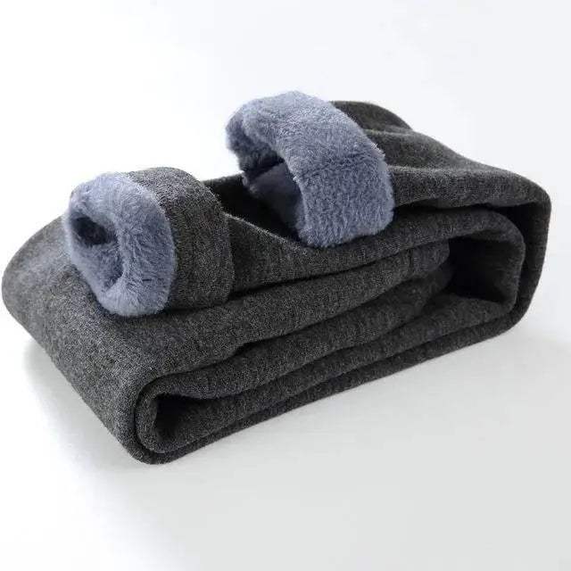 Cozy Leggings Soft Thickened Warm Fabric With Elastic Waist In Solid Color For Autumn Winter Girls - Image 11
