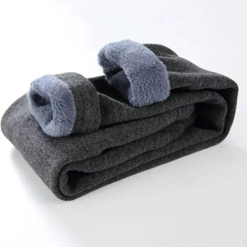 Cozy Leggings Soft Thickened Warm Fabric With Elastic Waist In Solid Color For Autumn Winter Girls - Image 4
