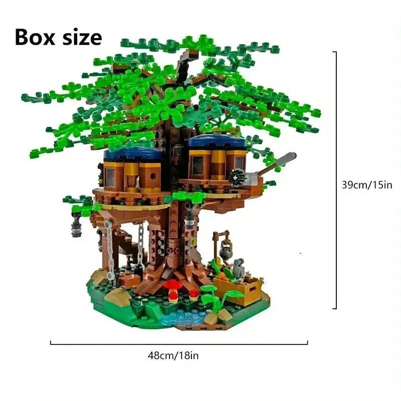 Creative Building Block Set With Fantasy Tree House Lego Compatible Four Seasons For Kids And Families - Image 5