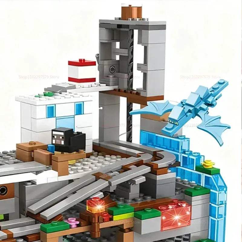 Creative Building Blocks Set With Mine Cart Tracks For Kids - Image 3