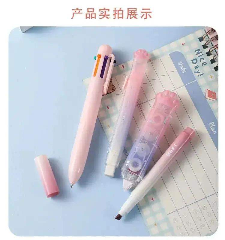 Creative Cute Cat Paw Stationery Set 9 in 1, Office Supplies For School Students - Image 13