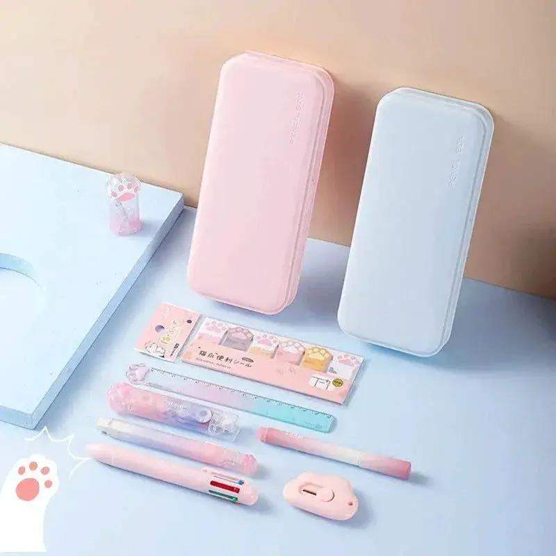 Creative Cute Cat Paw Stationery Set 9 in 1, Office Supplies For School Students - Image 2