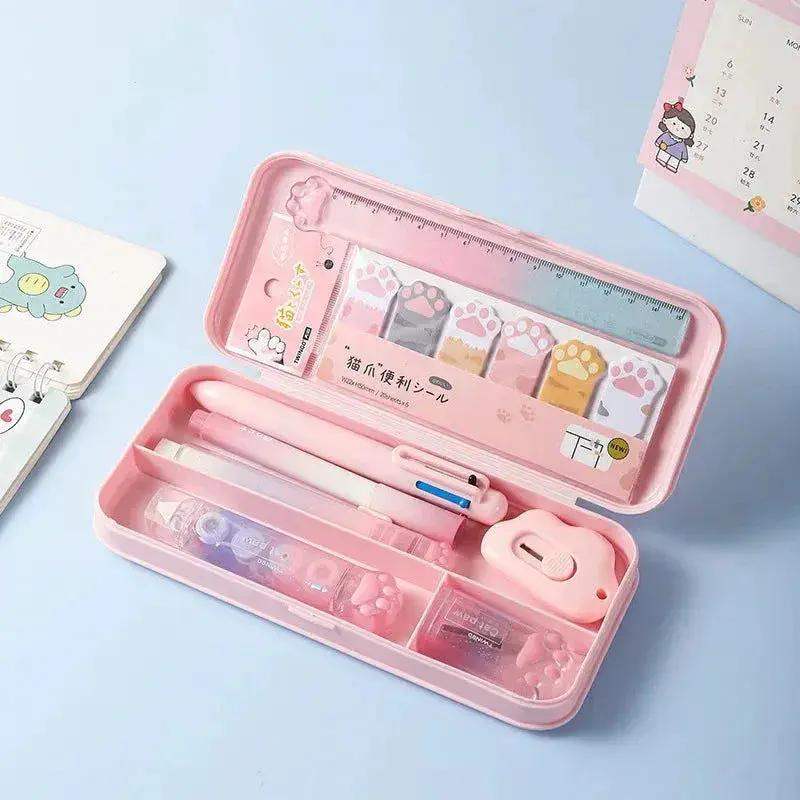 Creative Cute Cat Paw Stationery Set 9 in 1, Office Supplies For School Students - Image 7