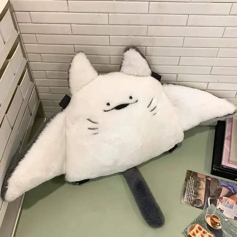 Manta Ray Plush Backpack Cute Shoulder Bag For Kids - Image 4