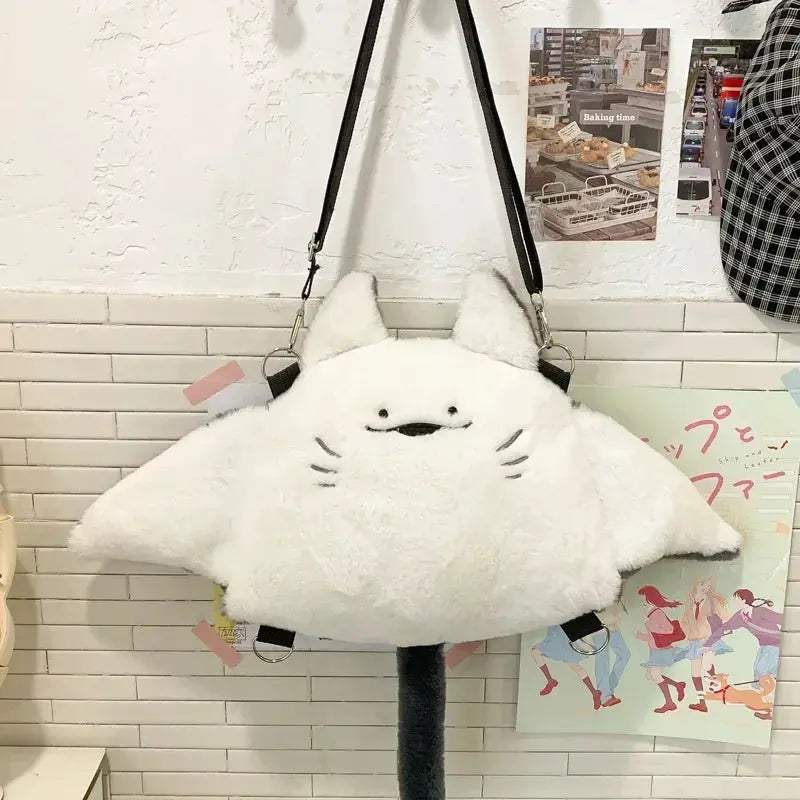 Manta Ray Plush Backpack Cute Shoulder Bag For Kids - Image 5
