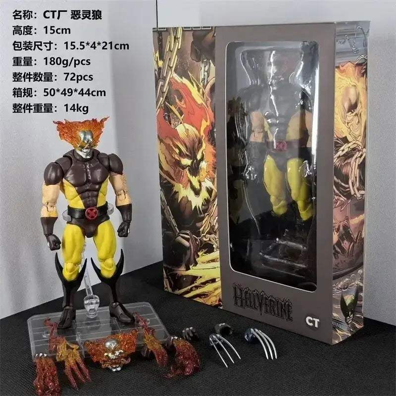 Wolverine Mafex 096 Hellverine Action Figure PVC Statue Collectible - Image 2