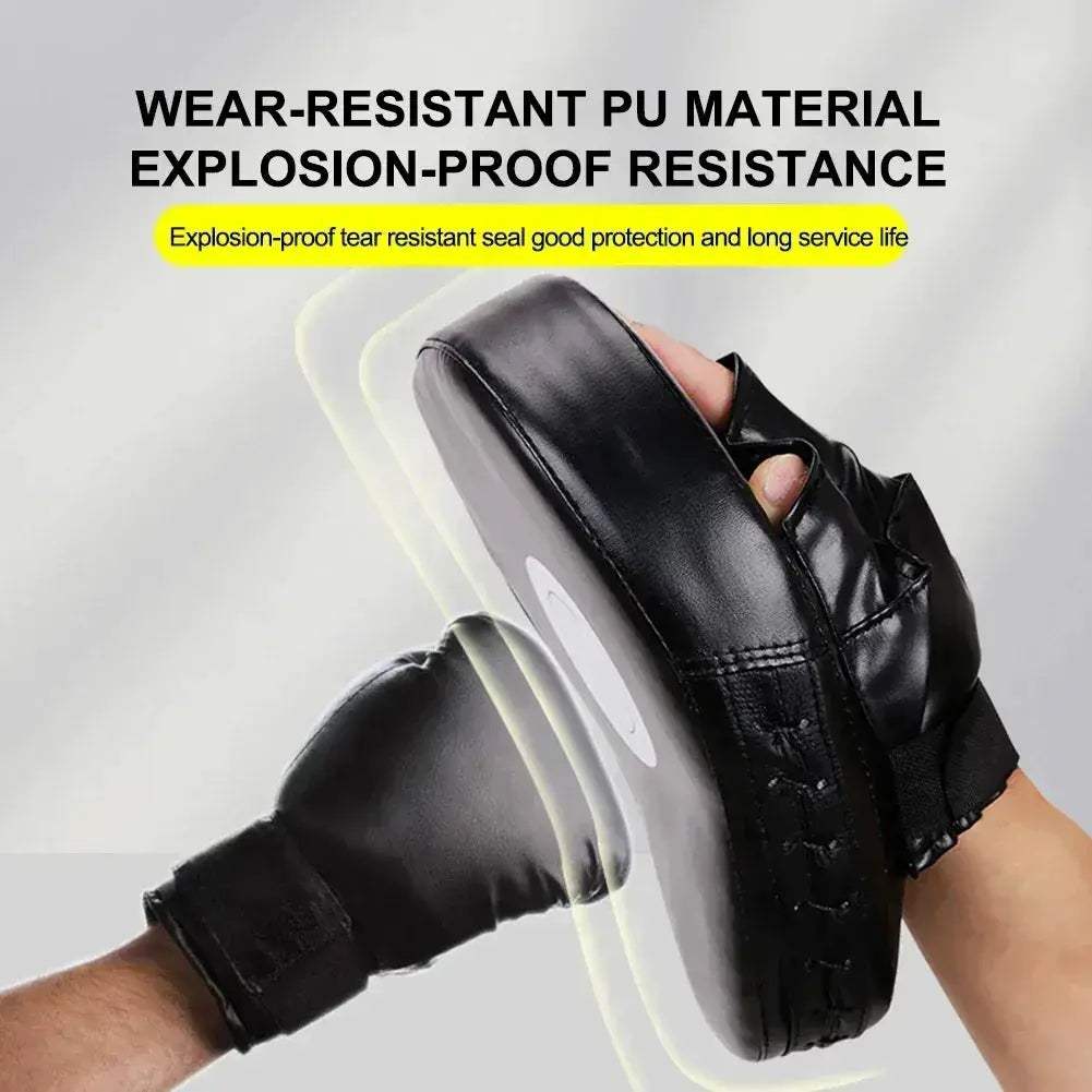 Curved Boxing Mitts PU Leather Hand Target Pads For Training - Image 2