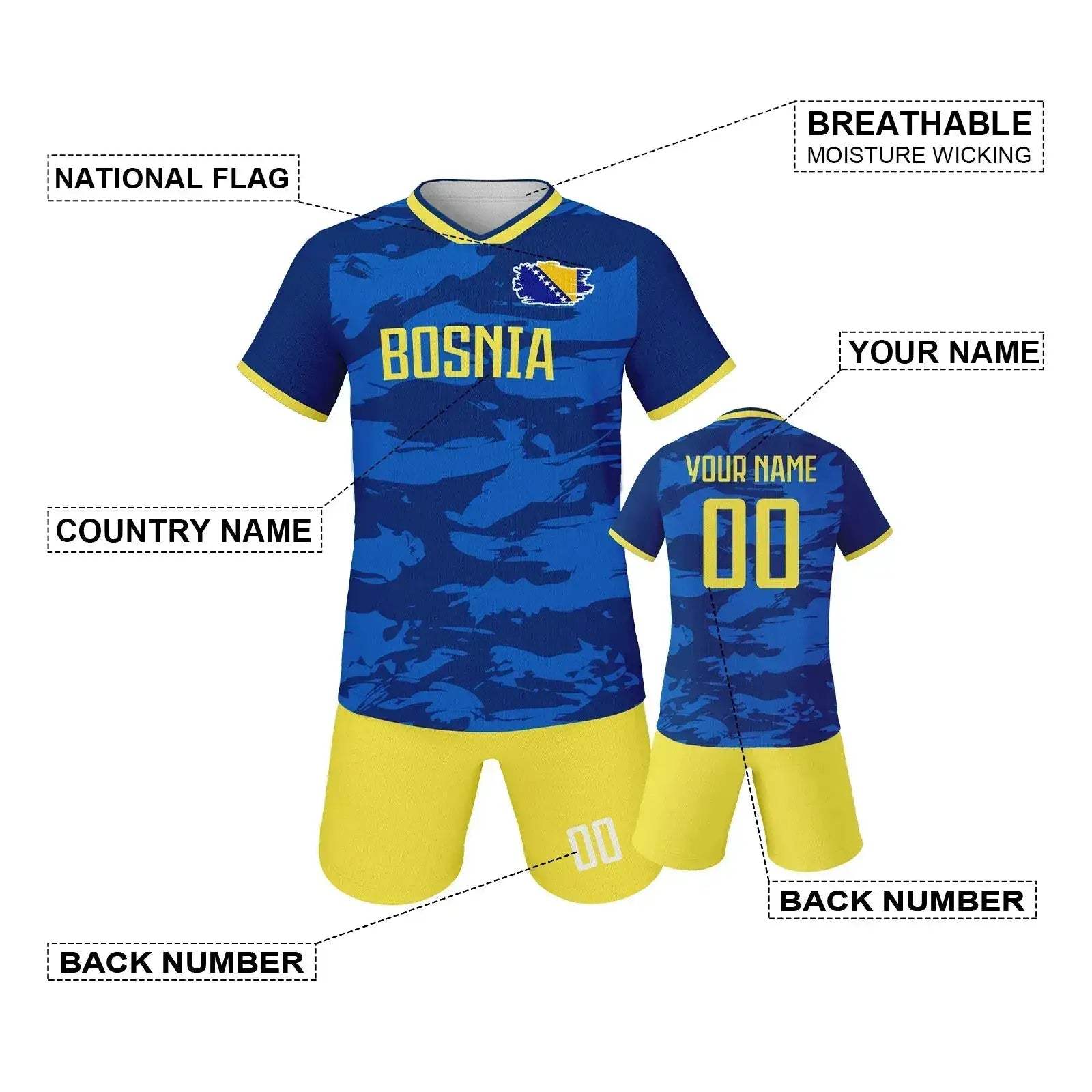 Custom Kids Soccer Jersey With Personalized Name Number For Youth - Image 2