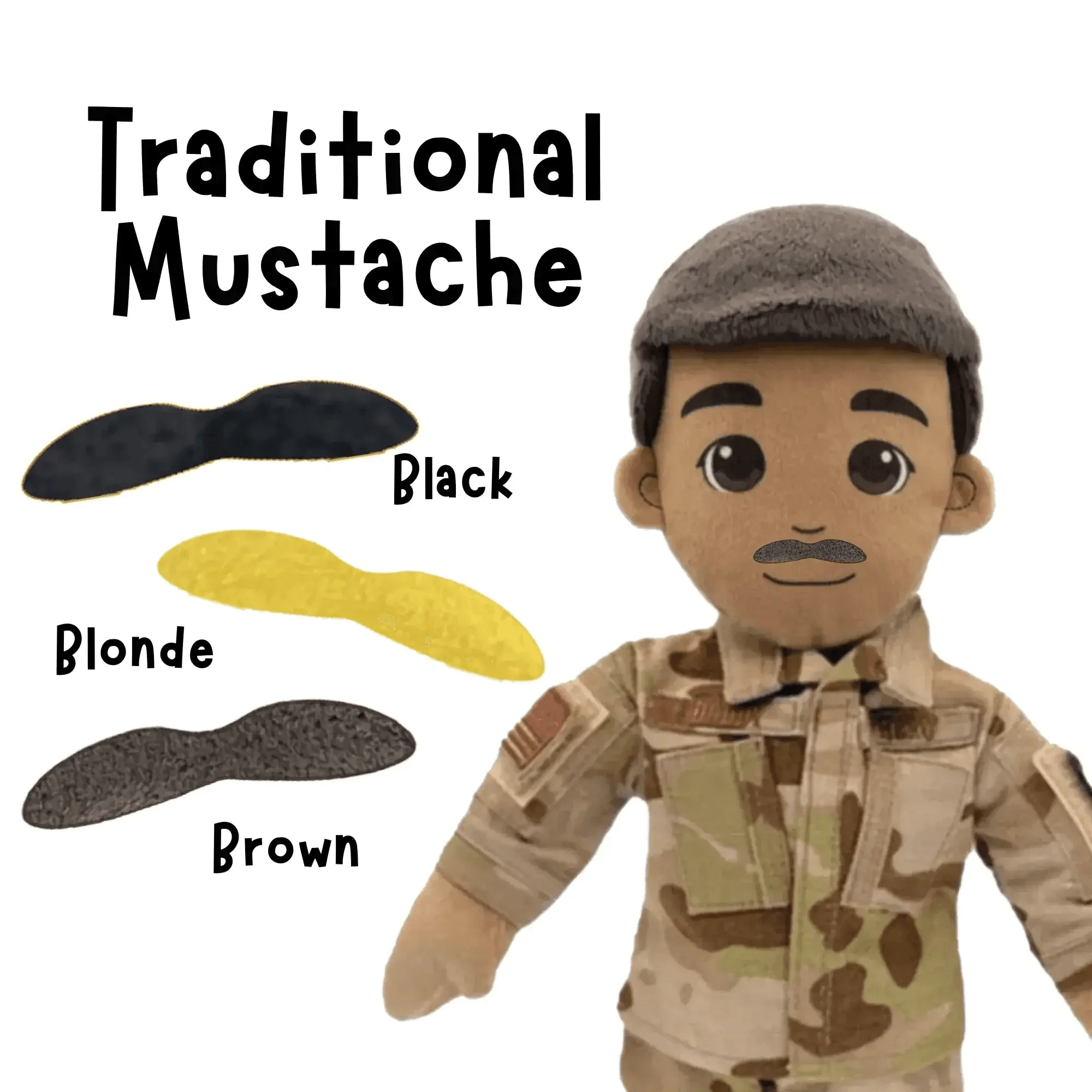 Custom Plush Doll - Add Mustache, Freckles, Glasses, and More | DIY Friendly - Image 3