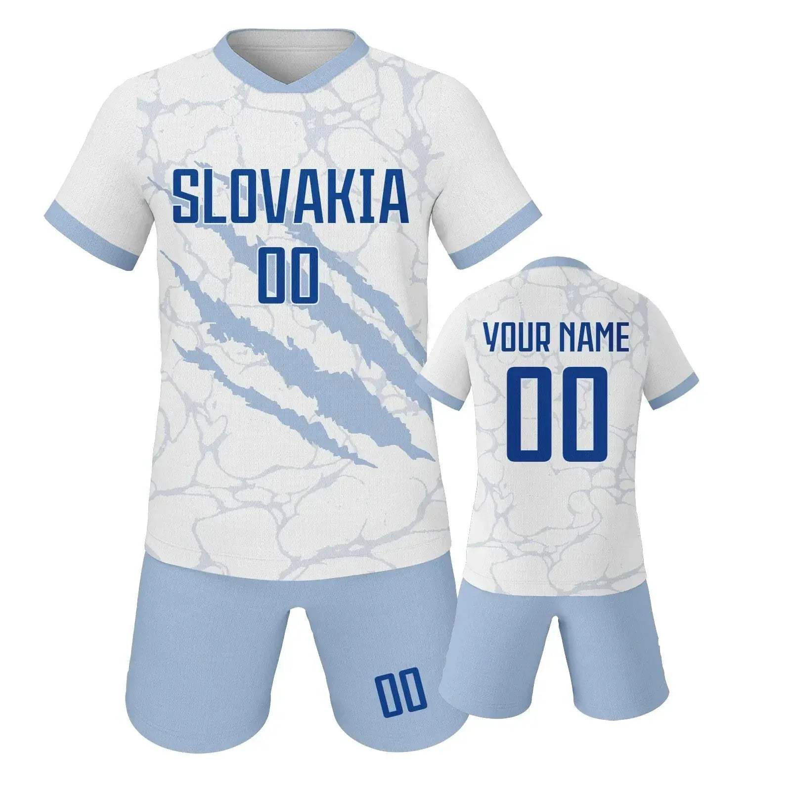 Custom Spain Soccer Jersey Set With Name And Number For Youth Ages 3 Through 14 Includes Jersey And Shorts Knit Fabric - Image 13