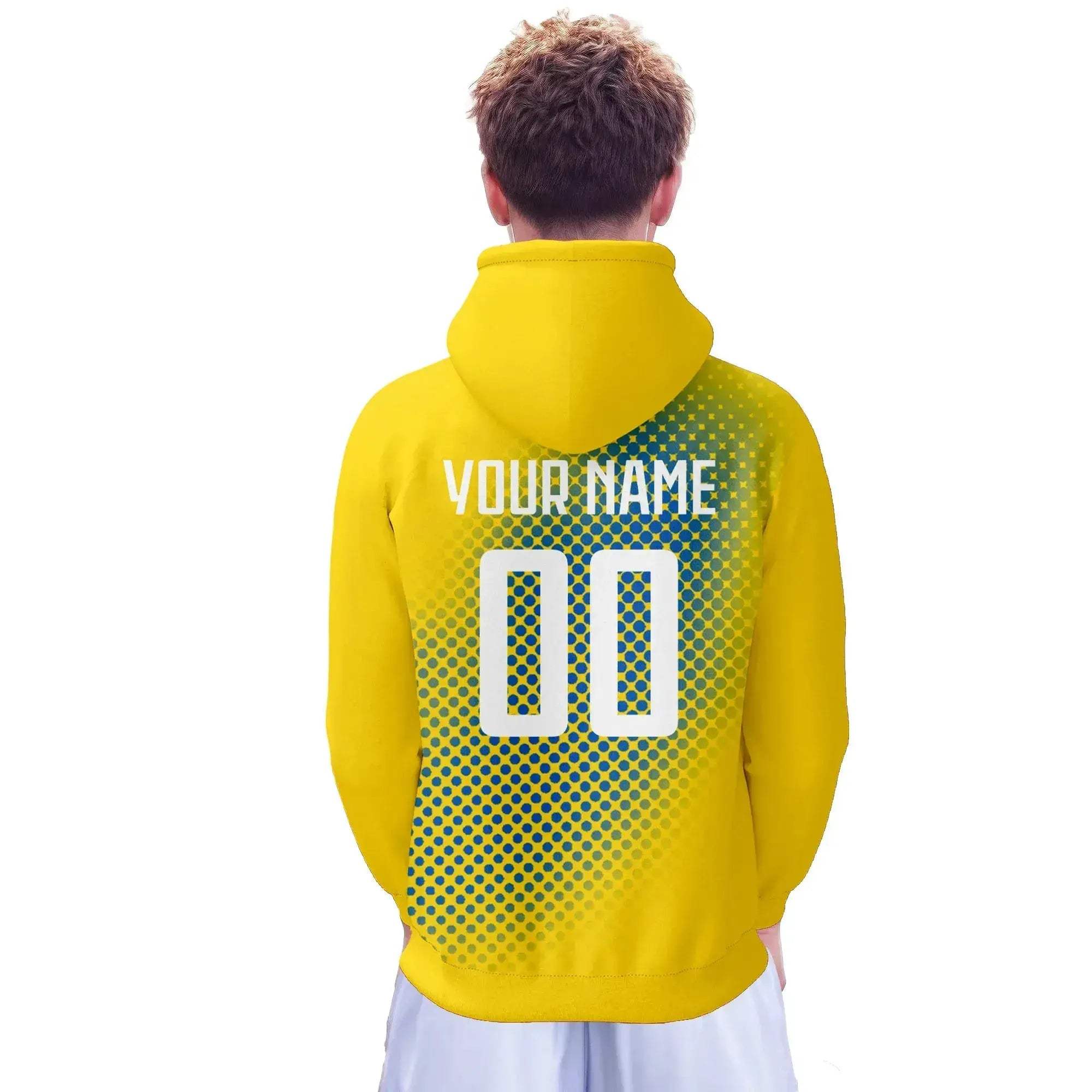 Custom Ukraine Hoodie Unisex Pullover Sweatshirt Personalized Name And Number National Flag - Image 3