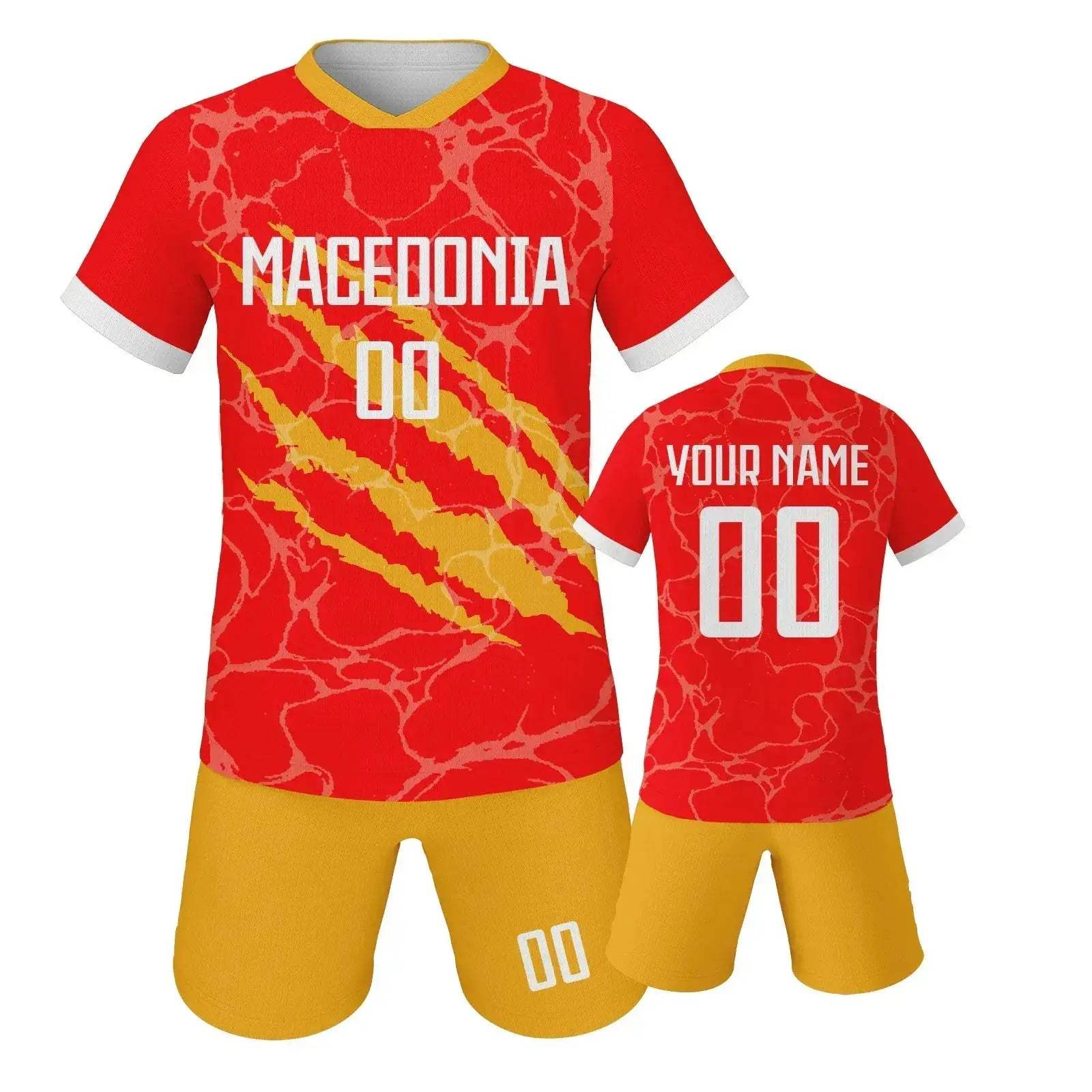Custom Youth Soccer Jersey Set With Name And Number, Unisex Knit Kit For Ages 3-14 - Image 25