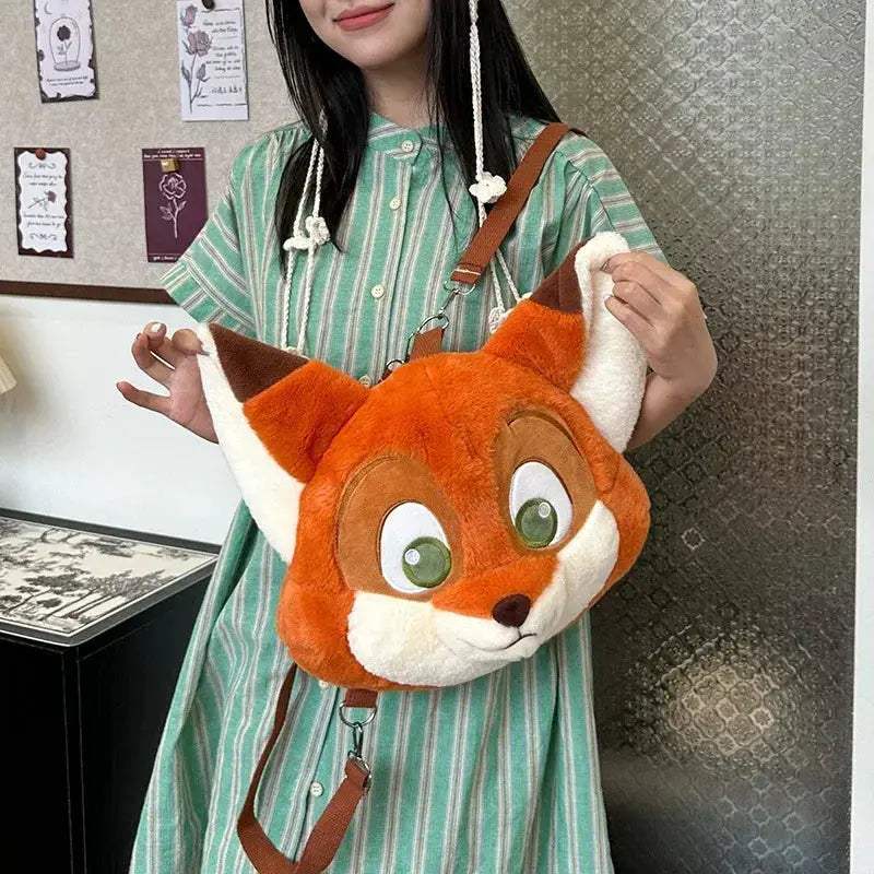 Cute Fox Plush Backpack For Kids With Fluffy Comfort - Image 3