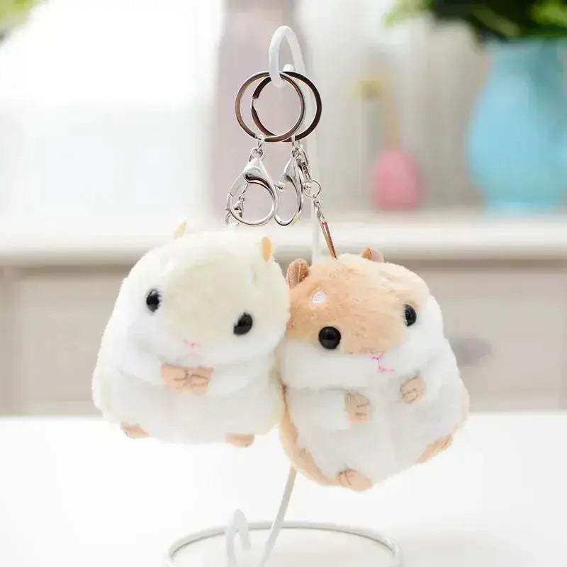 Cute Hamster Plush Toy With Chain Key Ring Pendant For Kids Birthday Gift - Image 5